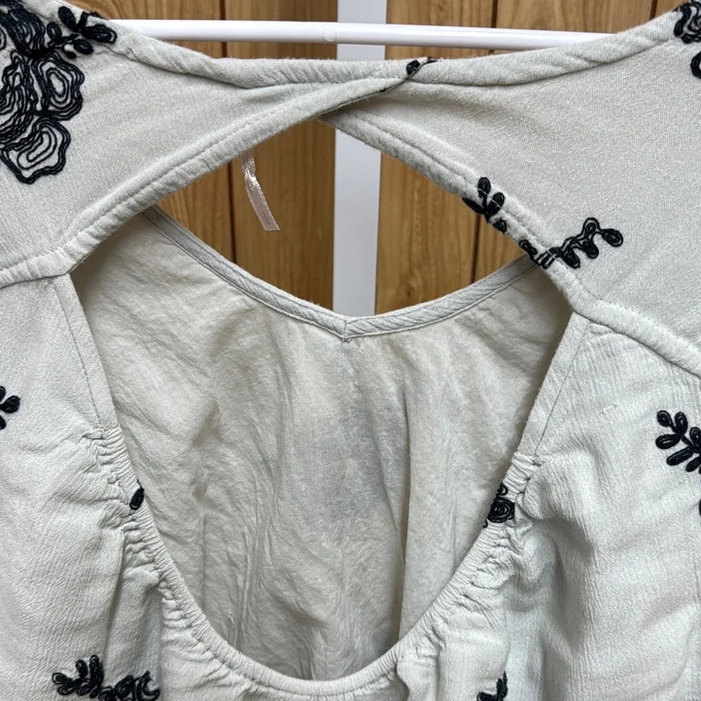 Free People Floral Emma Austin Embroidered Women's Tunic Dress Size Large